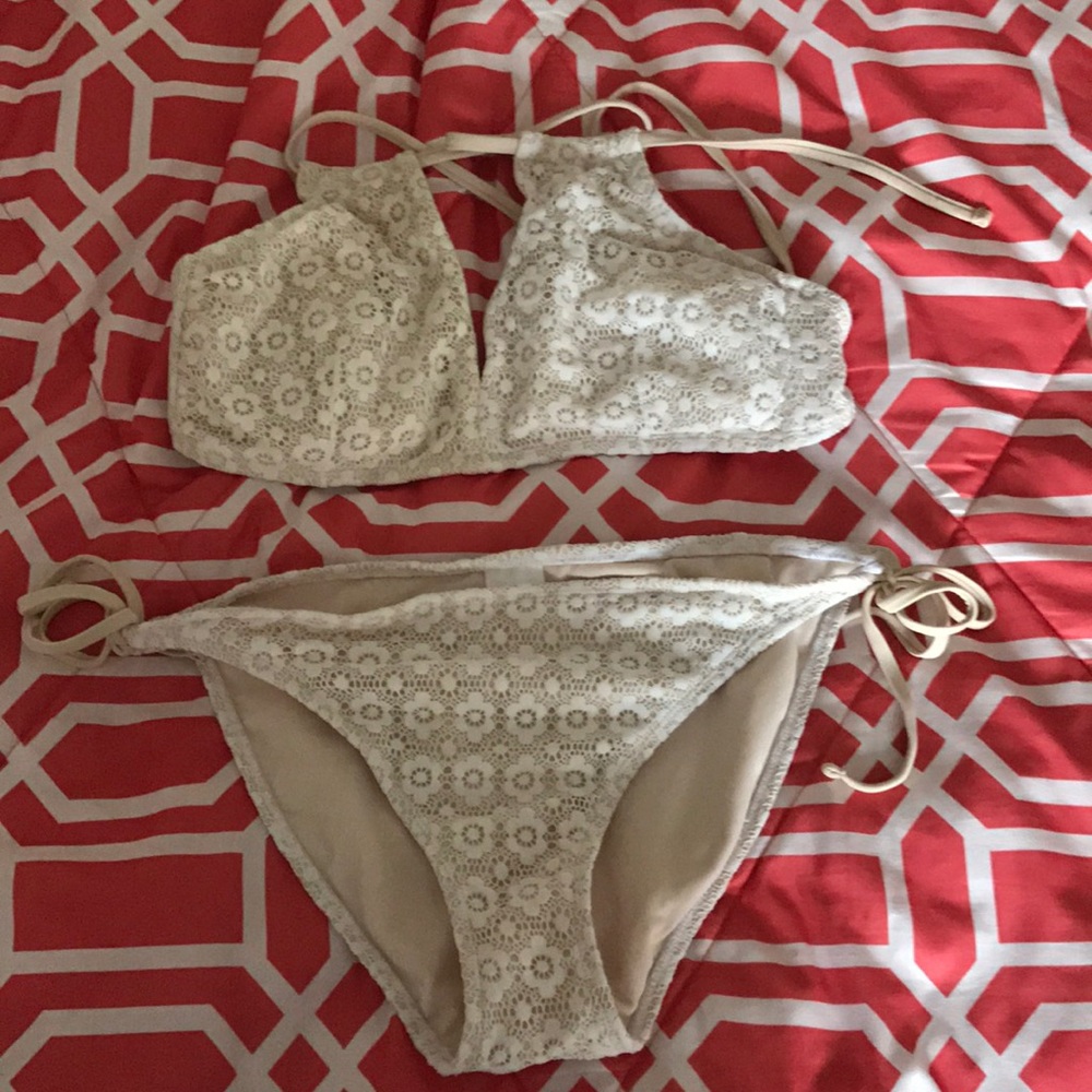 Nude and lace bikini
